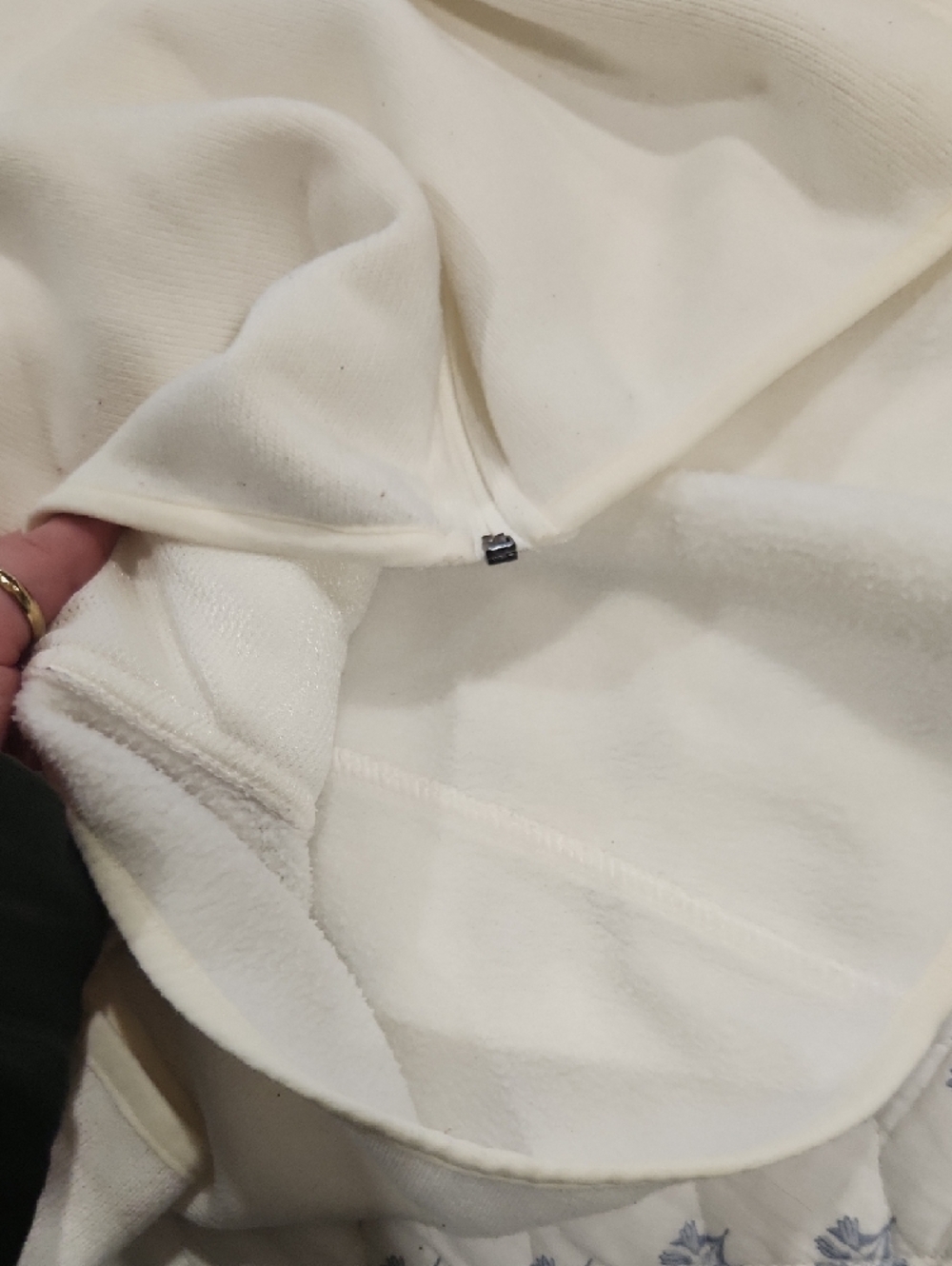 Andrew Marc Cream Teddy Jacket with Funnel Neck - Picture 3 of 6